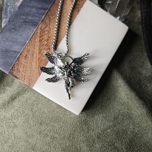 Silver 6 Winged Warrior Pendant